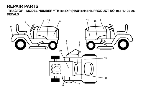Part Location Diagram of 532191161 Husqvarna Sticker