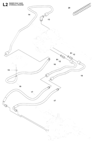 Hydraulic Pump - Motor Diagram and Parts List for R16CAWD (966830301)(2009-04) Husqvarna Lawn Tractor