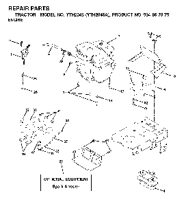Engine Diagram and Parts List for YTH2046A (954567079)(2000-11) Husqvarna Lawn Tractor