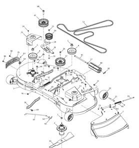 Mower Deck / Cutting Deck Diagram and Parts List for TS248TXD (96041045200)(2020-03) Husqvarna Lawn Tractor