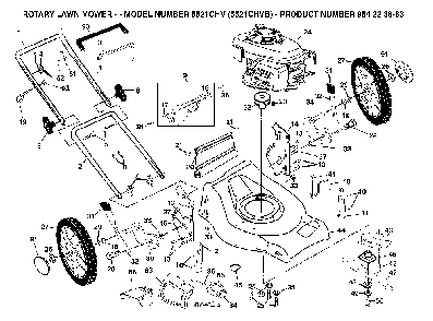Repair Parts Diagram and Parts List for 5521CHVB (954223883)(2004-07) Husqvarna Lawn Mower