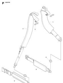 Harness Diagram and Parts List for 350BT  Husqvarna Leaf Blower / Vacuum