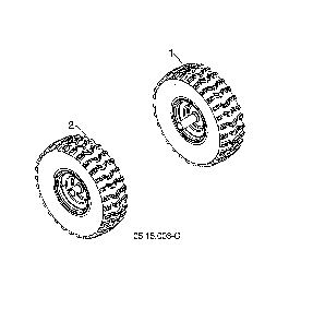 Wheels Diagram and Parts List for 96193009703  Husqvarna Snow Blower