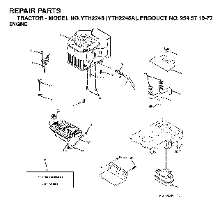 Engine Diagram and Parts List for YTH2248A (954571977)(2004-06) Husqvarna Lawn Tractor