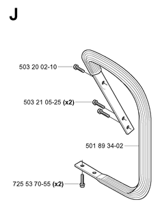 Handle 4 Diagram and Parts List for 3120 20013500001-Current Husqvarna Chainsaw