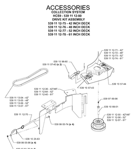 Accessories 7 Diagram and Parts List for IZ5223 (968999258)(2005-12) Husqvarna Lawn Mower