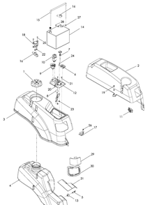 Ignition Diagram and Parts List for EZ4824K (966038201)(2009-01) Husqvarna Lawn Mower