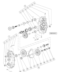 Transmission Diagram and Parts List for HUV4420G 2006-11 Husqvarna Lawn Tractor