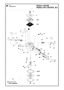Carburetor Diagram and Parts List for 372XP-XPG 20111800001 & Above Husqvarna Chainsaw