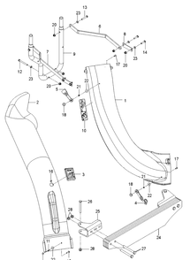 Installation Accessories 3 Diagram and Parts List for 54IN 2019-05 Husqvarna Lawn Tractor Accessories