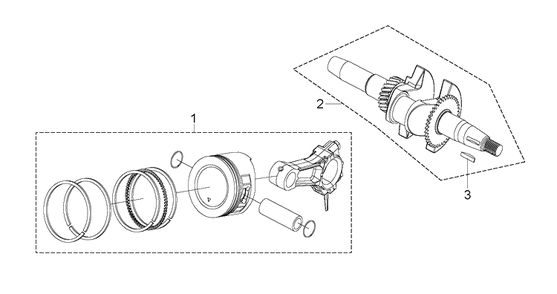 Part Location Diagram of 596700001 Husqvarna Piston Assy