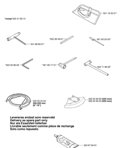 Accessories Diagram and Parts List for 265RXEPA 2002-08 Husqvarna Brush Cutter