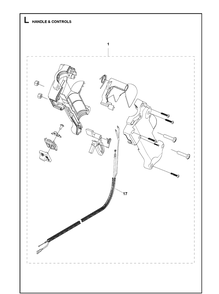 Part Location Diagram of 593706501 Husqvarna Handle