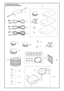 Installation Accessories Diagram and Parts List for 320NERA  Husqvarna Lawn Mower