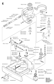 Steering Column Diagram and Parts List for PF21 2001-02 Husqvarna Lawn Tractor