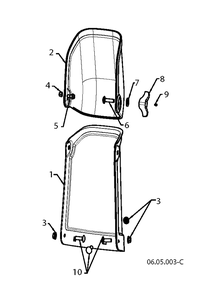 Control Panel And Discharge Chute Diagram and Parts List for ST121E (96183000102)(2012-09) Husqvarna Snow Blower