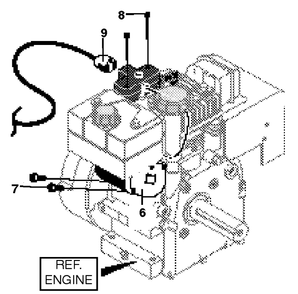 Electric Start Assembly Diagram and Parts List for ST624 1998-01 Husqvarna Snow Blower