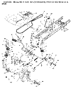 Drive Diagram and Parts List for GTH260TWIN (96041004500, 960410045)(2007-02) Husqvarna Lawn Tractor