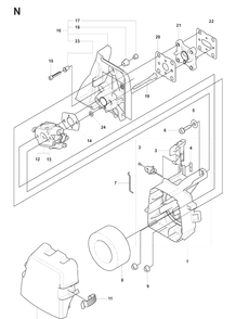 Carburetor And Air Filter Diagram and Parts List for 241RJ  Husqvarna Brush Cutter