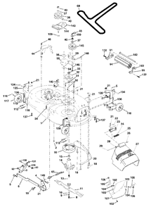 Mower Deck Diagram and Parts List for YTH1542XP (954567253-E)(2002-02) Husqvarna Lawn Tractor