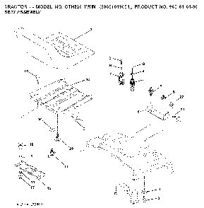 Seat Diagram and Parts List for CTH220TWIN (96061019001)(2007-05) Husqvarna Lawn Tractor