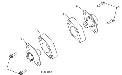 Auger Bearing / Skids Diagram and Parts List for 1330SBXLSB (96193004100)(2008-11) Husqvarna Snow Blower