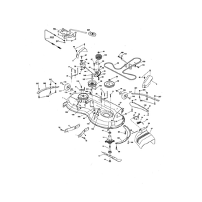 Mower Deck Diagram and Parts List for YTH20K46-96043027600  Husqvarna Lawn Tractor