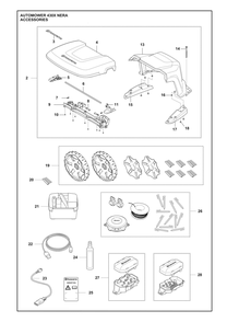 Accessories Diagram and Parts List for 430XNERA  Husqvarna Lawn Mower