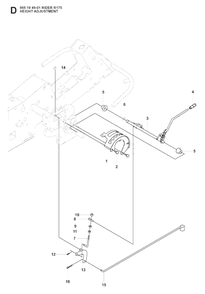 Height Adjustment Diagram and Parts List for R175 (965104901)(2008-06) Husqvarna Lawn Tractor
