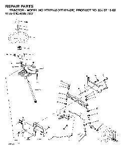 Steering Diagram and Parts List for YTH2148B (954571960)(2004-03) Husqvarna Lawn Tractor