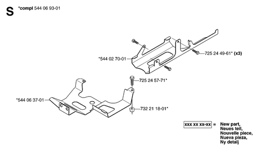 Part Location Diagram of 544069301 Husqvarna Kit