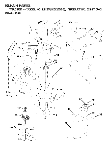 Mower Deck / Cutting Deck Diagram and Parts List for LT125 (HE12536B, 954170001)(1996-10) Husqvarna Lawn Tractor