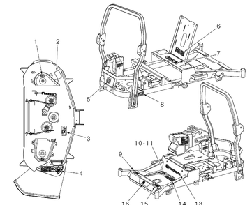 Decals Diagram and Parts List for Z454 (96798470101)(2020-04) Husqvarna Lawn Mower