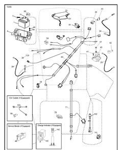 Electrical Diagram and Parts List for TS246 (96041041500)(2017-09) Husqvarna Lawn Tractor