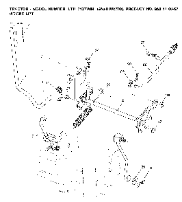 Mower Lift / Deck Lift Diagram and Parts List for LTH1742TWIN (96041006700)(2008-01) Husqvarna Lawn Tractor