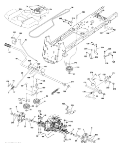 Drive Diagram and Parts List for LGT2654 (96045004700)(2013-08) Husqvarna Lawn Tractor