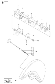 Wheels And Tires Diagram and Parts List for K40 2007-01 Husqvarna Circular Saw