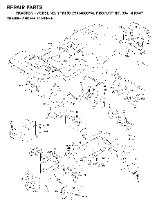 Chassis And Enclosures Diagram and Parts List for YTH150 (954140007A, 954140007)(1997-01) Husqvarna Lawn Tractor