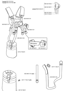 Accessories (C) Diagram and Parts List for 323L 2004-03 Husqvarna Brush Cutter