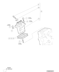 Injection Pump Diagram and Parts List for HUV4421DXP 2006-11 Husqvarna Lawn Tractor