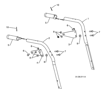 Handles - B 1 Diagram and Parts List for 16530SBXLS (96193004101)(2009-06) Husqvarna Snow Blower