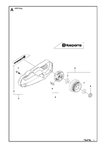 Belt Guard And Pulley Diagram and Parts List for K970RING 2011-12 Husqvarna Circular Saw