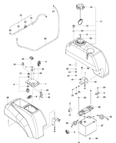 Ignition System Diagram and Parts List for MZ52 (967277405)(2014-03) Husqvarna Lawn Mower
