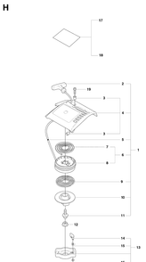 Starter Diagram and Parts List for 326HD60 (X-SERIES)(20090900001-Current) Husqvarna Hedge Trimmer