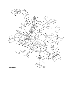 Mower Deck / Cutting Deck Diagram and Parts List for YTH21546  Husqvarna Lawn Tractor