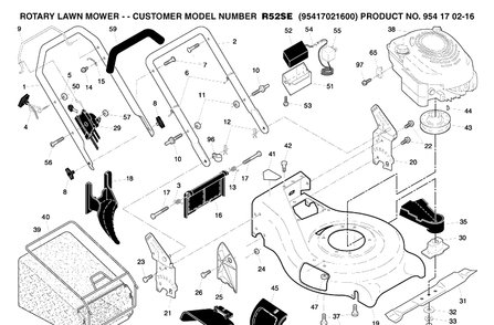 Part Location Diagram of 532176937 Husqvarna Cuttingdeck