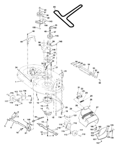 Mower Deck Diagram and Parts List for YTH1542 (954567048-B)(2001-01) Husqvarna Lawn Tractor
