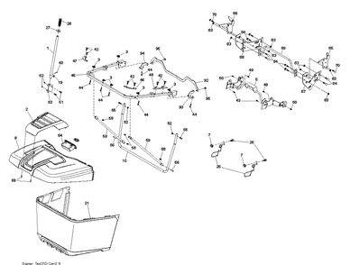 Bagger Diagram and Parts List for CTH150XP (HECTH150KB)(2003-01) Husqvarna Lawn Tractor