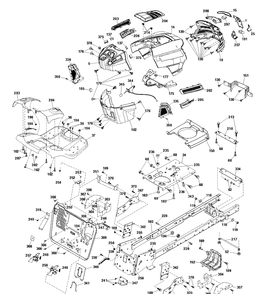 Chassis / Frame Diagram and Parts List for TC239T (96051018200)(2018-10) Husqvarna Lawn Tractor
