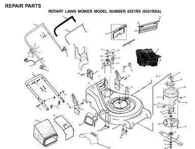 Repair Parts 2 Diagram and Parts List for 6521RS (6522 RR A)(2001-01) Husqvarna Lawn Mower